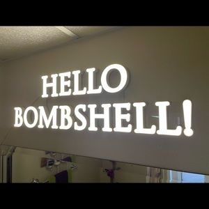 VS Display sign Authentic HELLO BOMBSHELL